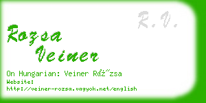 rozsa veiner business card